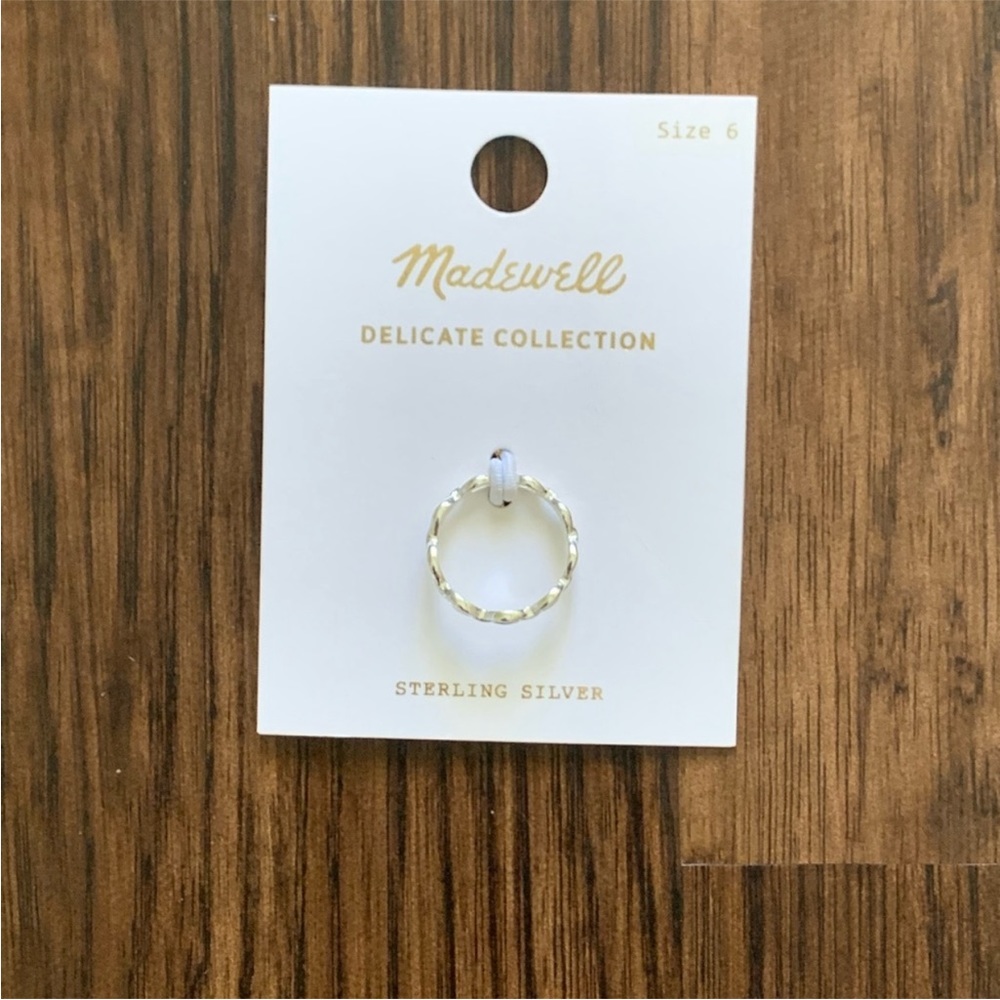 Madewell delicate collection Demi-fine watch chain ring in 14 k gold size 6-7-9